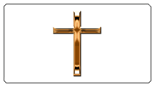 DSC700 510 CP WT Copper Single Cross White Background